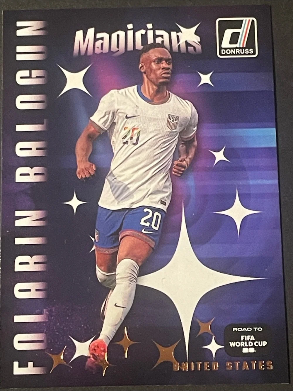 Panini 2025-26 Donruss Road to FIFA World Cup Magicians Folarin Balogun #9 USA